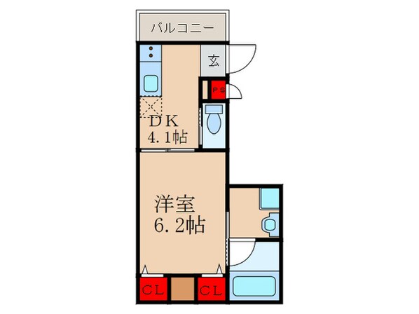 リアンコート江坂の物件間取画像